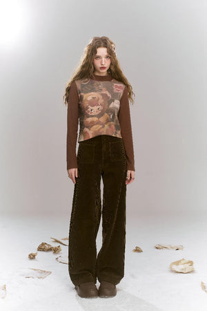 VILZSTUDIOS Retro Original Printed Long Sleeve Top