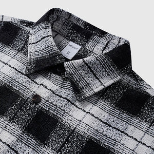 VILZSTUDIOS Plaid Woolen Jacket Mens Shirt