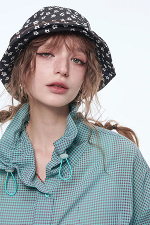 VILZSTUDIOS Plaid Drawstring Shirt