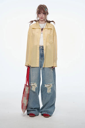 VILZSTUDIOS Plaid Drawstring Shirt