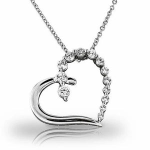 VILZSTUDIOS Bling Bling Princess Heart Pendant Necklace