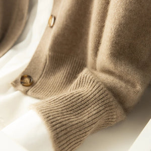 VILZSTUDIOS Half High Neck Warm Wool Cardigan
