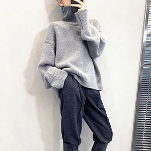 VILZSTUDIOS Cozy Cashmere Knit Turtleneck Sweater