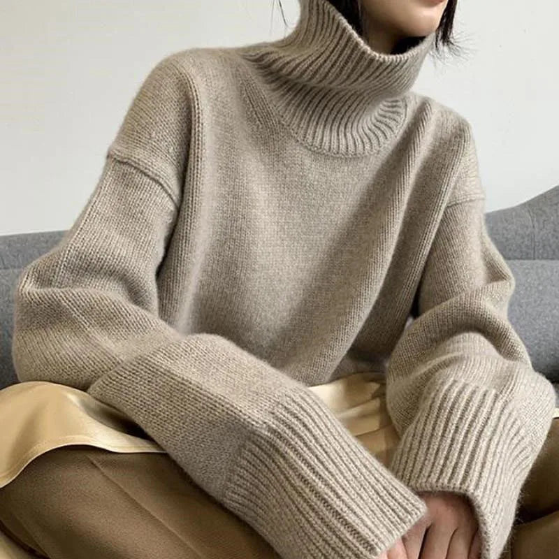 VILZSTUDIOS Cozy Cashmere Knit Turtleneck Sweater
