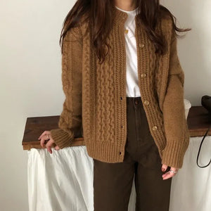 VILZSTUDIOS Loose Twist Knitted Cardigan