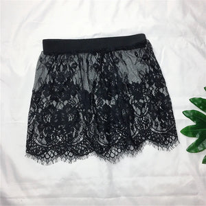 VILZSTUDIOS Seductive Lace Mesh Mini Skirt