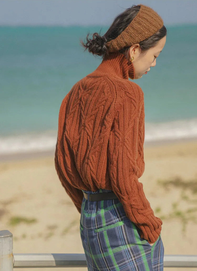VILZSTUDIOS Winter Turtleneck Knitted Sweater