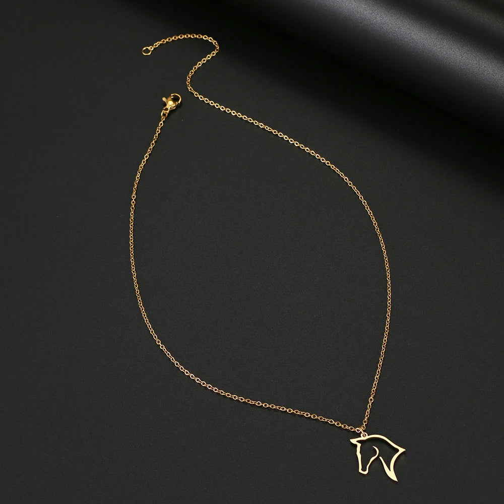 VILZSTUDIOS Stainless Steel Horse Necklace