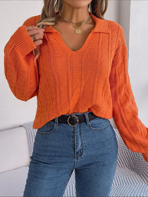 VILZSTUDIOS Cozy Knitted Plaid Sweater