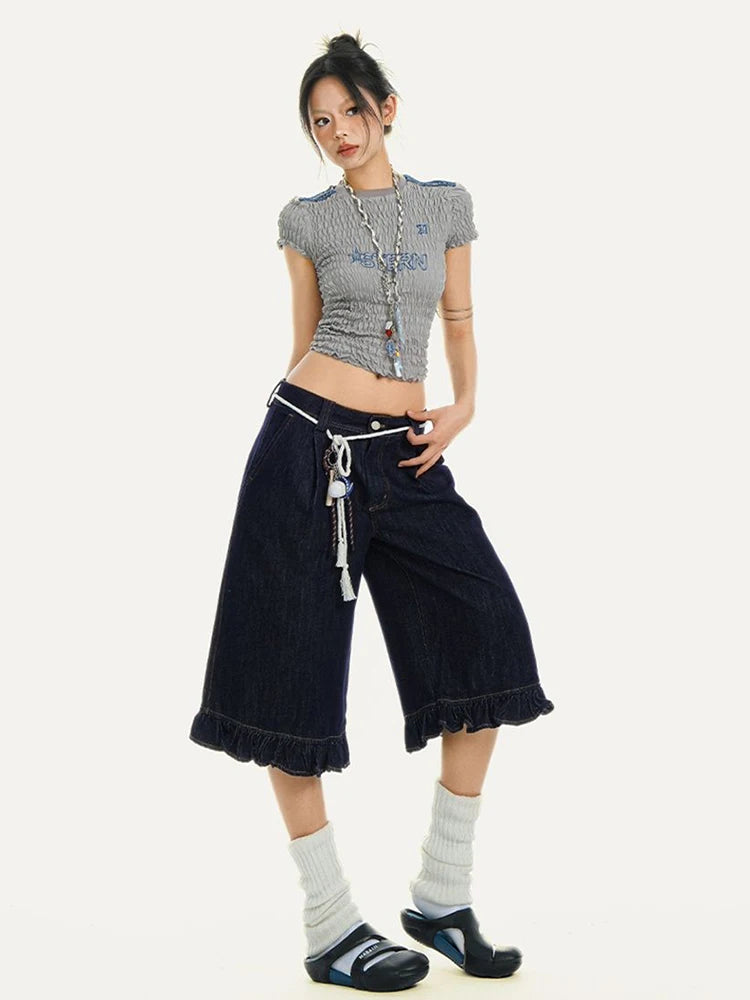 VILZSTUDIOS Retro Loose Wide Leg Denim Jeans