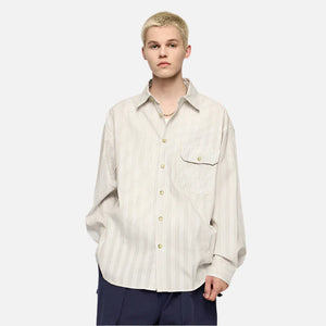 VILZSTUDIOS Stylish Striped Loose Blouse Shirt