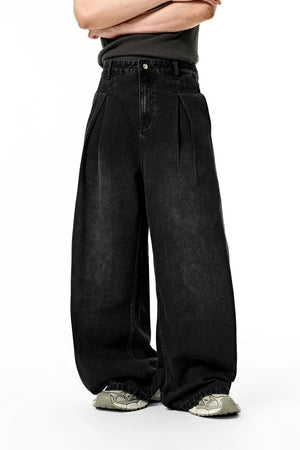 VILZSTUDIOS American Wide Leg Vintage Washed Jeans