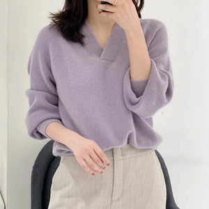 VILZSTUDIOS Cozy Wool V-Neck Knitted Sweater