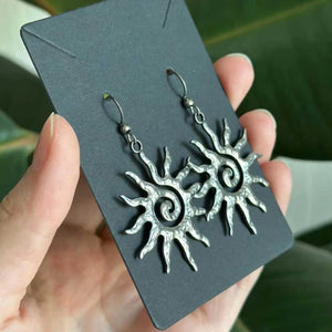 VILZSTUDIOS Large Swirl Sun Spiral Celestial Earrings
