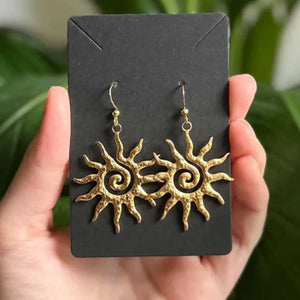 VILZSTUDIOS Large Swirl Sun Spiral Celestial Earrings