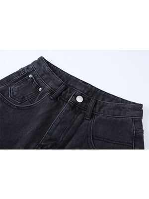 VILZSTUDIOS High Waist Loose Shorts Jeans