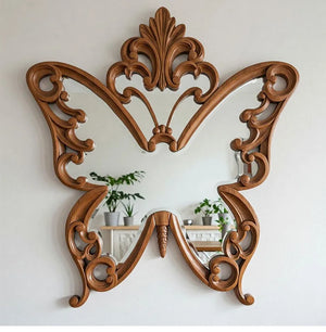 VILZSTUDIOS Irregular Big Decorative Mirrors Retro Luxury Bedroom Wall Make Up Mirror Vanity Aesthetic Girls Espelho Room Decoration
