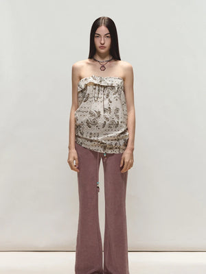 VILZSTUDIOS Stylish Paisley Floral Tube Top