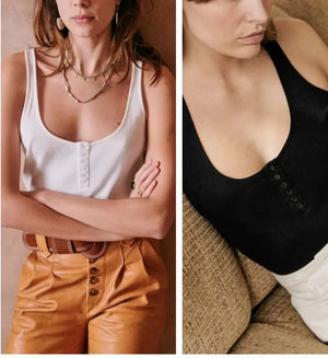 VILZSTUDIOS Basic Square Neck Slim Fit Tank Top