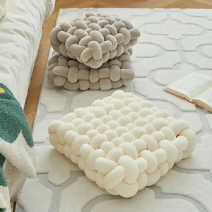 VILZSTUDIOS Handmade Knitted Square Cushion
