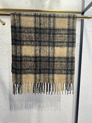 VILZSTUDIOS Nordic Plaid Mohair Scarf