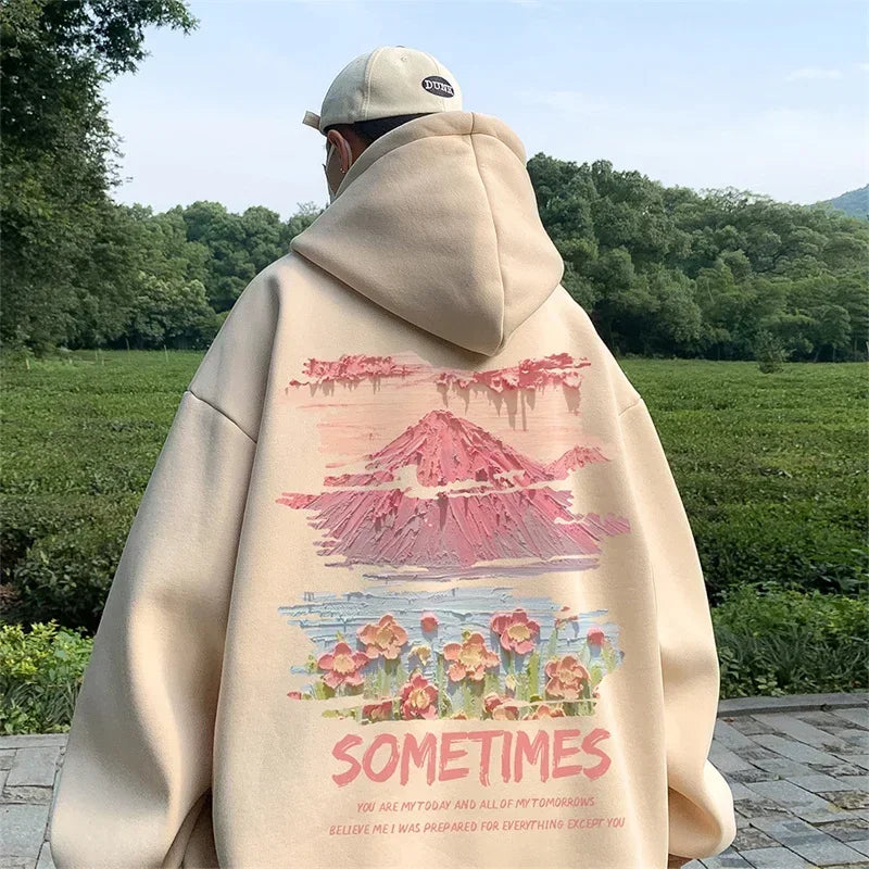VILZSTUDIOS Letter Print Baggy Hoodie