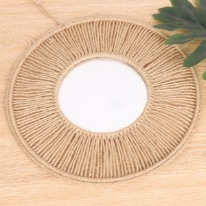 VILZSTUDIOS Handmade hemp rope mirror decoration mirror living room background decoration hallway shopping mall famous hotel wall decor