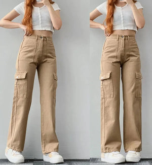 VILZSTUDIOS Solid Color Straight Leg Pants