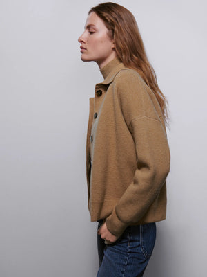 VILZSTUDIOS Classic Wool Blend Knit Cardigan