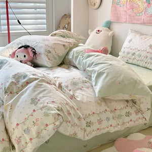 VILZSTUDIOS Elegant Floral Duvet Cover Bedding Set