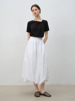 VILZSTUDIOS Asymmetrical Knot Petite Slim T-Shirt