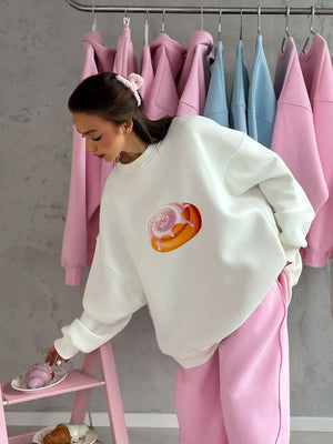 VILZSTUDIOS Cozy Cake Print Sweater
