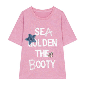 VILZSTUDIOS Casual Sea Star Graphic T-Shirt