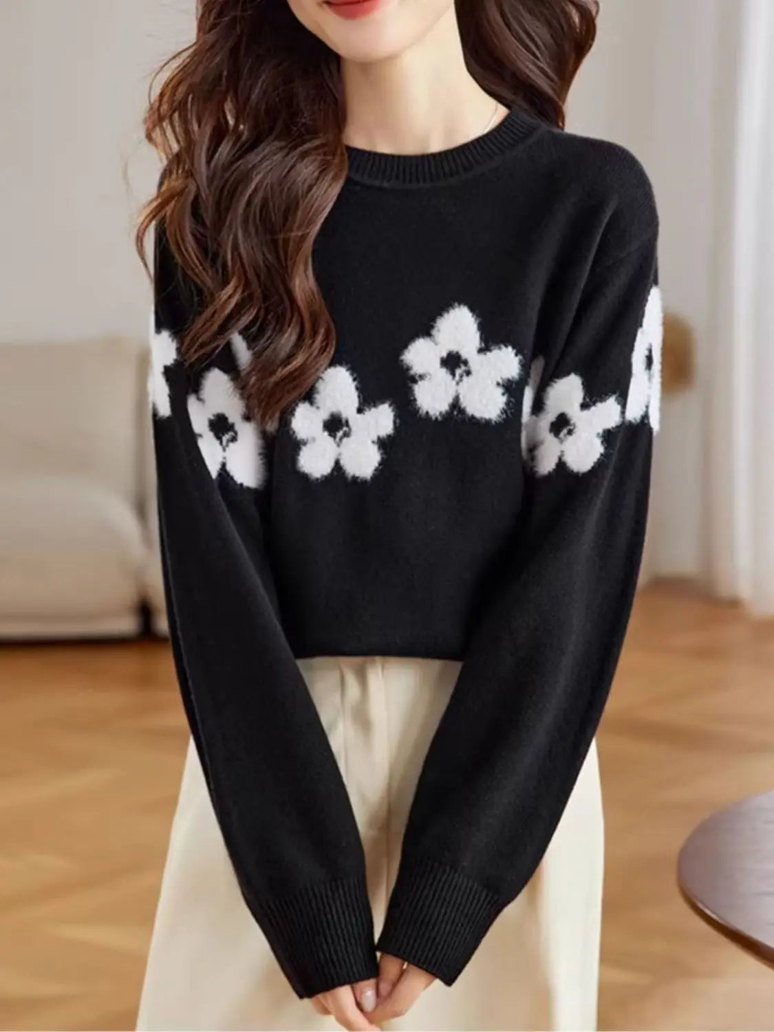 VILZSTUDIOS French Jacquard Knitted Sweater