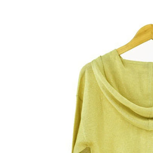 VILZSTUDIOS Yellow Loose Drawstring Hoodie