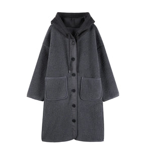 VILZSTUDIOS Cozy Oversized Long Hooded Coat