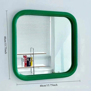 VILZSTUDIOS Decorative Wall Mirror Stainless Steel Framed Mirror Modern Wall Mounted Vanity Mirror for Bathroom