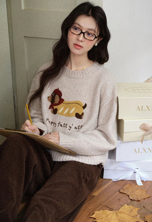 VILZSTUDIOS Casual Round Neck Knit Sweater