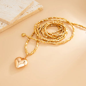 VILZSTUDIOS Gold/Silver Heart Pendant Necklace