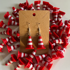 VILZSTUDIOS Unique Funny Traffic Cone Dangle Earring
