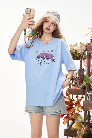 VILZSTUDIOS Comfy Casual Loose Cotton T-Shirt