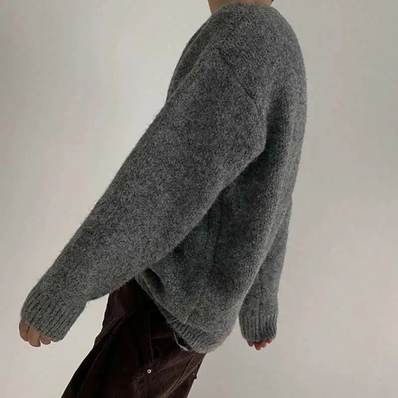 VILZSTUDIOS Casual Loose Round Neck Sweater