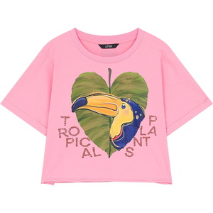 VILZSTUDIOS Loose Printed Petite Straight T-Shirt
