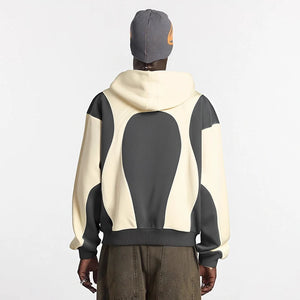VILZSTUDIOS Vintage Distressed Patchwork Hoodie