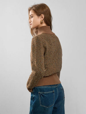 VILZSTUDIOS Cozy Wool Knit Zip Cardigan
