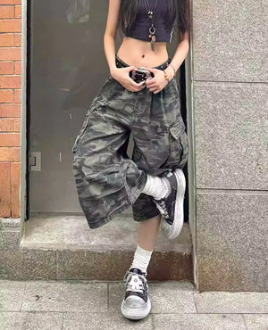 VILZSTUDIOS Camouflage Cargo Shorts for Young Shorts