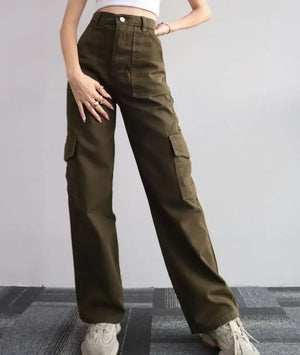 VILZSTUDIOS Solid Color Straight Leg Pants