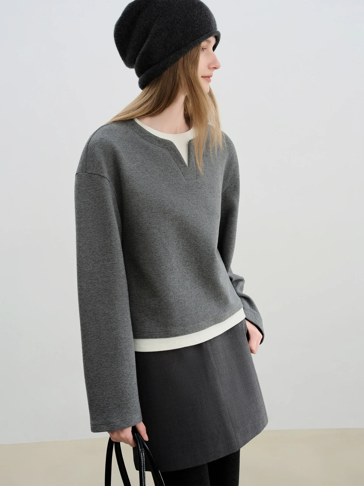 VILZSTUDIOS Layered Round Neck Sweater