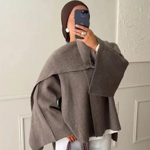 VILZSTUDIOS Elegant Knit Cloak Sweater