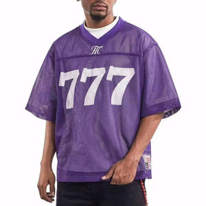 VILZSTUDIOS Breathable Mesh Hollow Short-Sleeved Retro T-Shirt